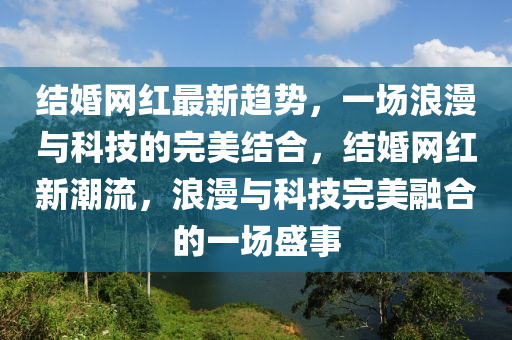 結(jié)婚網(wǎng)紅最新趨勢(shì)，一場(chǎng)浪漫與科技的完美結(jié)合，結(jié)婚網(wǎng)紅新潮流，浪漫與科技完美融合的一場(chǎng)盛事液壓動(dòng)力機(jī)械,元件制造
