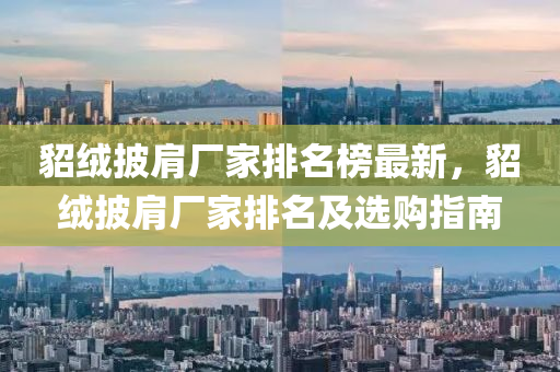 貂絨披肩廠(chǎng)家排名榜最新，貂絨披肩廠(chǎng)家排名及選購(gòu)指南液壓動(dòng)力機(jī)械,元件制造