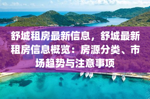 舒城租房最新信息，舒城最新租房信息概覽：房源分類、市場趨勢與注意液壓動力機械,元件制造事項