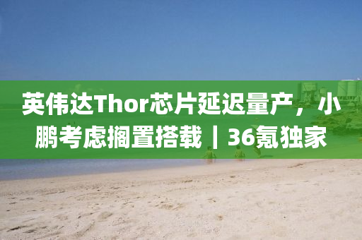 英偉達(dá)Thor芯片延遲量產(chǎn)，小鵬考慮擱置搭載｜36氪獨(dú)家液壓動(dòng)力機(jī)械,元件制造