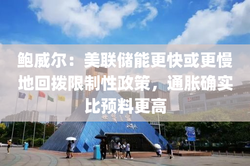 鮑威爾：美聯(lián)儲能更快或更慢地回撥限制性政策，通脹確實比預料更高液壓動力機械,元件制造