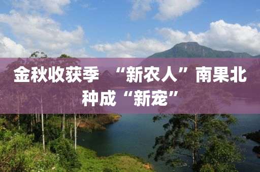 金秋收液壓動(dòng)力機(jī)械,元件制造獲季  “新農(nóng)人”南果北種成“新寵”