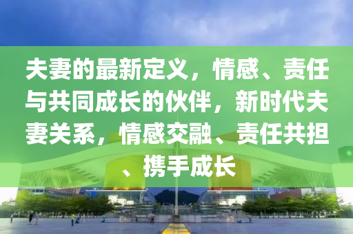 夫妻的最新定義，情感、責(zé)任與共同成長的伙伴，新時(shí)代夫妻關(guān)系，情感交融、責(zé)任共擔(dān)、攜手成長液壓動(dòng)力機(jī)械,元件制造