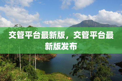交管平臺最新版，交管平臺最新版發(fā)布液壓動力機械,元件制造