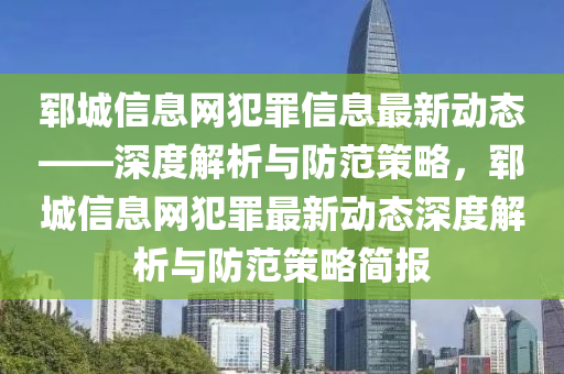 鄆城信息網(wǎng)犯罪信息最新動(dòng)態(tài)——深度解析與防范策略液壓動(dòng)力機(jī)械,元件制造，鄆城信息網(wǎng)犯罪最新動(dòng)態(tài)深度解析與防范策略簡(jiǎn)報(bào)