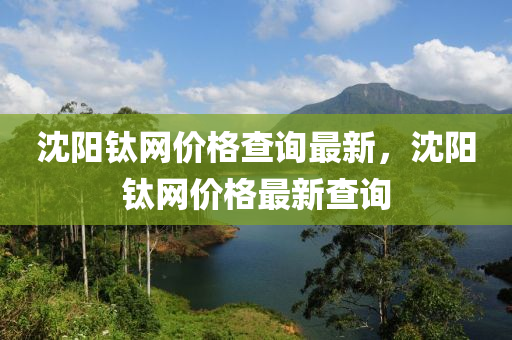 沈陽鈦網價液壓動力機械,元件制造格查詢最新，沈陽鈦網價格最新查詢