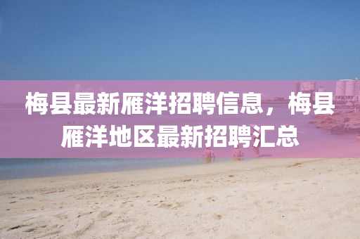 梅縣最新雁洋招聘信息，梅縣雁洋地區(qū)最新招聘匯總液壓動(dòng)力機(jī)械,元件制造