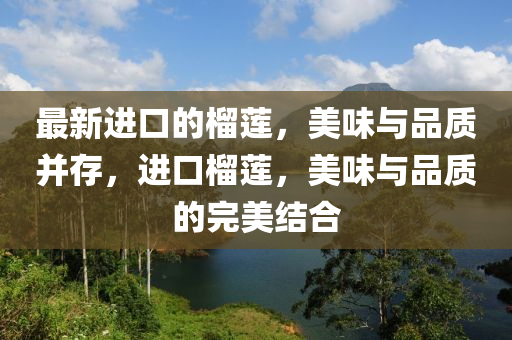 最新進口的榴蓮，美味與品質(zhì)并存，進口榴蓮，美味與品質(zhì)的完美結合液壓動力機械,元件制造