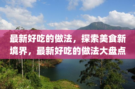 最新好吃的做法，探索美食新境界，最新好吃的做法大盤(pán)點(diǎn)液壓動(dòng)力機(jī)械,元件制造
