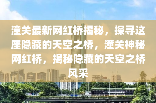 潼關(guān)最新網(wǎng)紅橋揭秘，探尋這座隱藏的天空之橋，潼關(guān)神秘網(wǎng)紅橋，揭秘隱藏的天空之橋風(fēng)采液壓動(dòng)力機(jī)械,元件制造