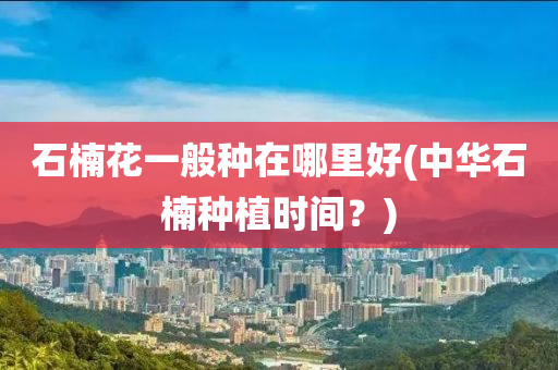 石楠花一般種在哪里好(中華石楠種植時間？)液壓動力機械,元件制造