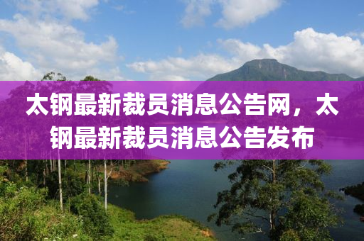 太鋼最新裁員消息公告網(wǎng)，太鋼最新裁員消息公告發(fā)布液壓動(dòng)力機(jī)械,元件制造