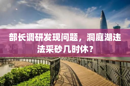 部長調(diào)研發(fā)現(xiàn)問題，洞庭湖違法采砂幾時休？液壓動力機械,元件制造