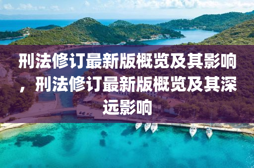 刑法修訂最新版概覽及其影響，刑法修訂最新版概覽及其深遠液壓動力機械,元件制造影響