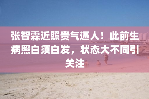 張智霖近照貴氣逼人！此前生病照白須白發(fā)，狀態(tài)大不同引關(guān)注液壓動(dòng)力機(jī)械,元件制造