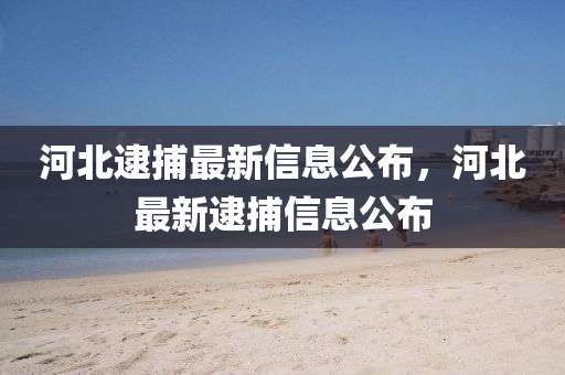 河北逮捕最新信息公布，河北最新逮捕信息公布液壓動力機(jī)械,元件制造