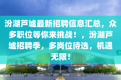 汾湖蘆墟最新招聘信息匯總，眾多職位等你來挑戰(zhàn)！，汾湖蘆墟招聘季，多崗位待選，機遇無限！液壓動力機械,元件制造