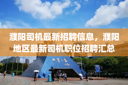 濮陽(yáng)司機(jī)最新招聘信息，濮陽(yáng)地區(qū)最新司機(jī)職位招聘匯總液壓動(dòng)力機(jī)械,元件制造