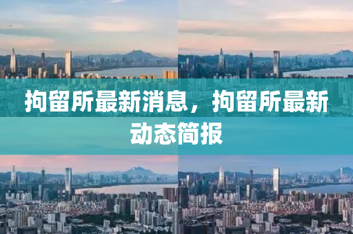 拘留所最新消息，拘留所最新動態(tài)簡報液壓動力機械,元件制造