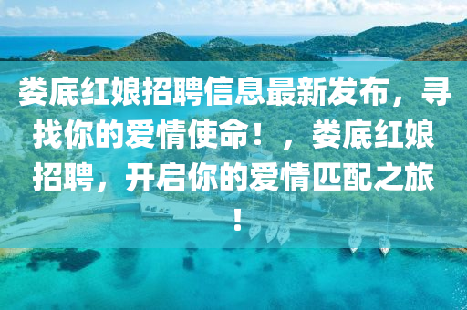 婁底紅娘招聘信息最新發(fā)布，尋找你的愛情使命！，婁底紅娘招聘，開啟你的愛情匹液壓動力機械,元件制造配之旅！