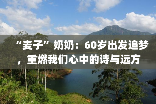 “麥子”奶奶：60歲出發(fā)追夢，重燃我們心中的詩與遠方液壓動力機械,元件制造