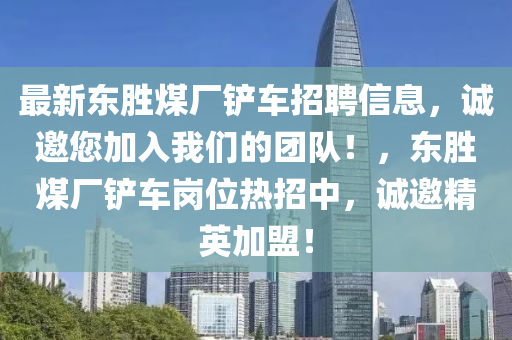 最新東勝煤廠鏟車招聘信息，誠邀您加入我們的團隊！，東勝煤廠鏟車崗位熱招中，誠邀精英加盟！液壓動力機械,元件制造