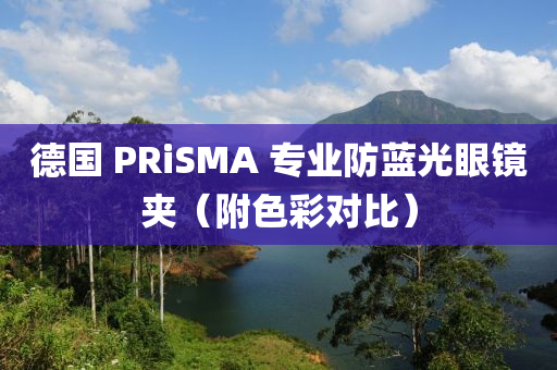 德國 PRiSMA 專業(yè)防藍光眼鏡夾（附色彩對比）液壓動力機械,元件制造