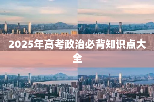 2025年高考政治必背知識(shí)點(diǎn)大全液壓動(dòng)力機(jī)械,元件制造