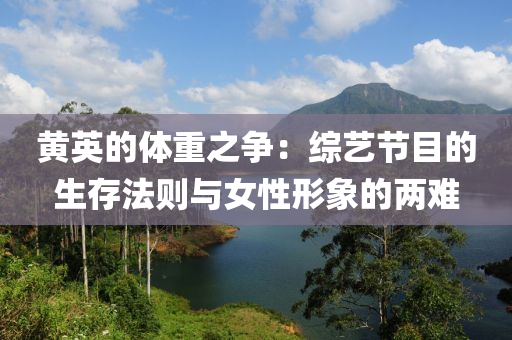 黃英的體重之爭(zhēng)：綜藝節(jié)目的生存法液壓動(dòng)力機(jī)械,元件制造則與女性形象的兩難