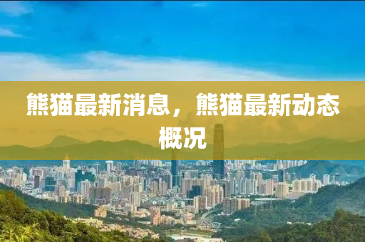 熊貓最新消息，熊貓液壓動力機械,元件制造最新動態(tài)概況