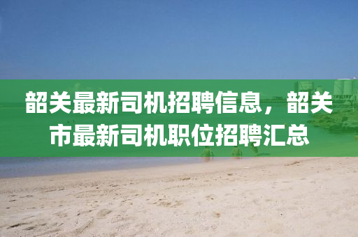 韶關(guān)最新司機招聘信息，韶關(guān)市最新司機職位招聘匯總液壓動力機械,元件制造
