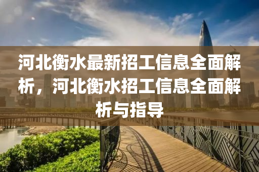 河北衡水最新招工信息全面解析，河北衡水招工信息全面解析與指導液壓動力機械,元件制造
