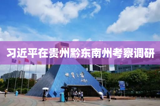 習近平在貴州黔東南州液壓動力機械,元件制造考察調(diào)研