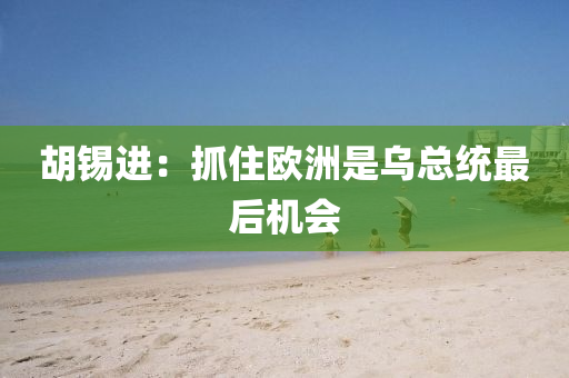 胡錫進(jìn)：抓住歐洲是烏總統(tǒng)最后機(jī)會(huì)液壓動(dòng)力機(jī)械,元件制造