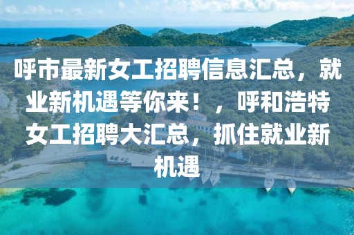 呼市最新女工招聘信息匯總液壓動力機械,元件制造，就業(yè)新機遇等你來！，呼和浩特女工招聘大匯總，抓住就業(yè)新機遇