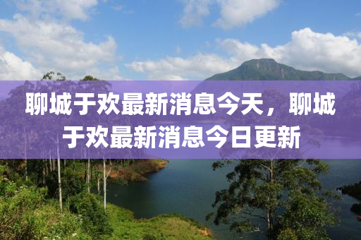 聊城于歡最新消息今天，聊城于歡最新消息今日更新液壓動(dòng)力機(jī)械,元件制造