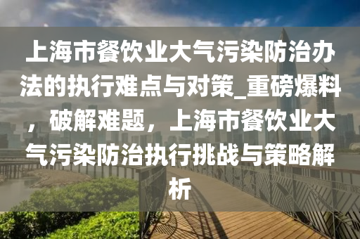 上海市餐飲業(yè)大氣污染防治辦法的執(zhí)行難點(diǎn)與對(duì)策_(dá)重磅爆料，破解難題，上海市餐飲業(yè)大氣污染防治執(zhí)行挑戰(zhàn)與策略解析液壓動(dòng)力機(jī)械,元件制造