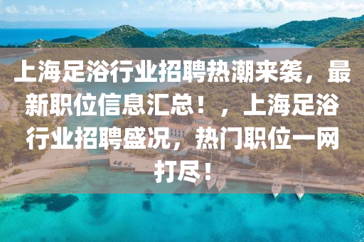 上海足浴行業(yè)招聘熱潮來襲，液壓動(dòng)力機(jī)械,元件制造最新職位信息匯總！，上海足浴行業(yè)招聘盛況，熱門職位一網(wǎng)打盡！
