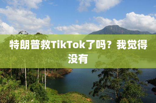特朗普救TikTok了嗎？我覺得沒有液壓動(dòng)力機(jī)械,元件制造