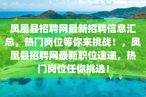 鳳凰縣招聘網(wǎng)最新招聘信息匯總，熱門(mén)崗位等你來(lái)挑戰(zhàn)！，鳳凰縣招聘網(wǎng)最新職位速遞，熱門(mén)崗位任你挑選！液壓動(dòng)力機(jī)械,元件制造