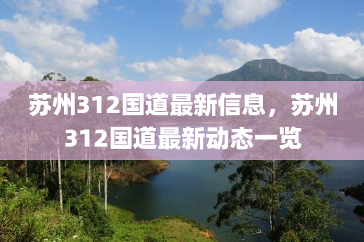 蘇州312國道最新信息，蘇州31液壓動力機械,元件制造2國道最新動態(tài)一覽