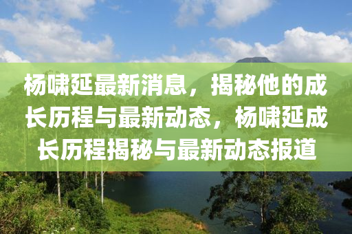 楊嘯延最新消息，揭秘他的成長歷液壓動力機(jī)械,元件制造程與最新動態(tài)，楊嘯延成長歷程揭秘與最新動態(tài)報道