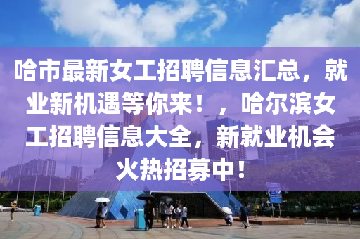 哈市最新女工招聘信息匯總，就業(yè)新機(jī)遇等你來！，哈爾濱女工招聘信息大全，新就業(yè)機(jī)會火熱招募中！