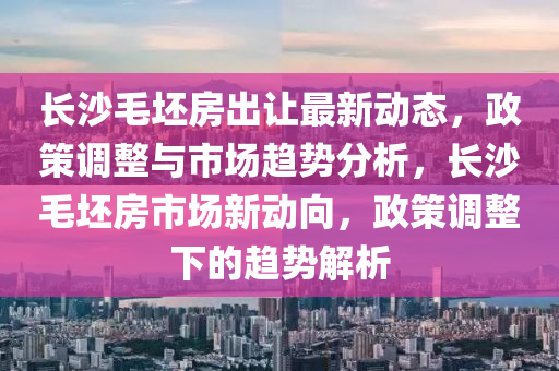 長沙毛坯房出讓最新動態(tài)，政策調(diào)整與市場趨勢分析，長沙毛坯房市場新動向，政策調(diào)整下的趨勢解析