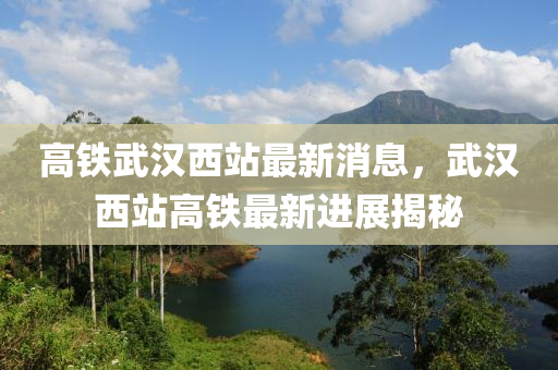 高鐵武漢西站最新消息，武漢西站高鐵最新進(jìn)展揭秘