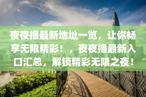 夜夜擼最新地址一覽，讓你暢享無限精彩！，夜夜擼最新入口匯總，解鎖精彩無限之夜！液壓動力機械,元件制造