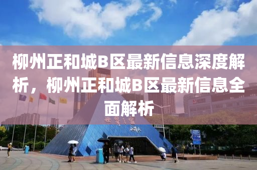 柳州正和城B區(qū)最新信息深度解析，柳州正和城B區(qū)最新信息全面解析液壓動力機(jī)械,元件制造