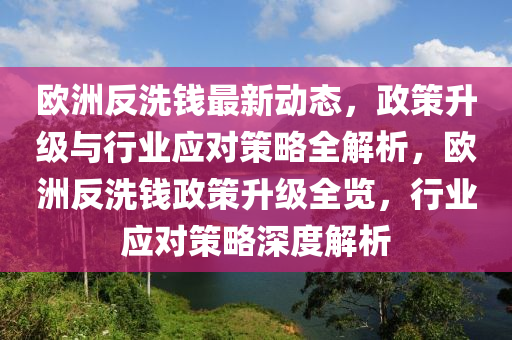 歐洲反洗錢(qián)最新動(dòng)態(tài)，政策升級(jí)與行業(yè)應(yīng)對(duì)策略全解析，歐洲反洗錢(qián)政策升級(jí)全覽，行業(yè)應(yīng)對(duì)策略深度解析液壓動(dòng)力機(jī)械,元件制造