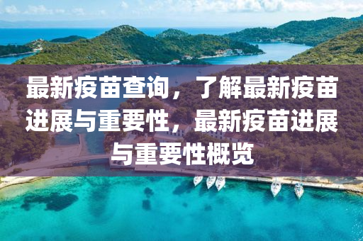 最新疫苗查詢(xún)，了解最新疫苗進(jìn)展與重要性，最新疫苗進(jìn)展與重要性概覽