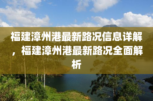 福建漳州港最新路況信息詳解，福建漳州港最新路況全面解析